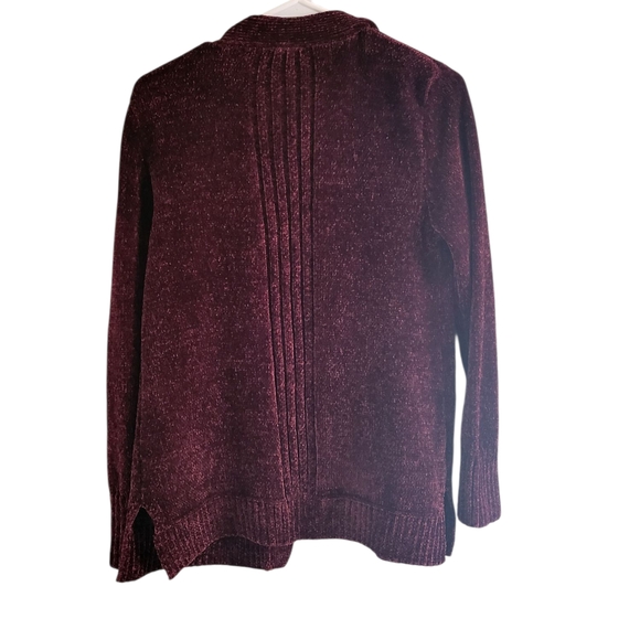 H&M Purple Cardigan Sweater Textured Knit - Picture 3 of 3